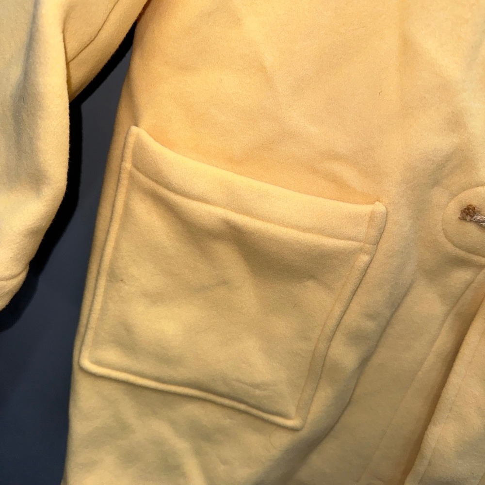John Partridge Men's Long Duffle Coat Yellow Wool Toggle Made in England Size 44 - Picture 5 of 15